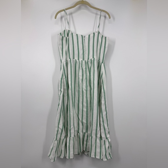 Reformation Eileen Linen Mid Dress Sz 10 - Picture 12 of 13